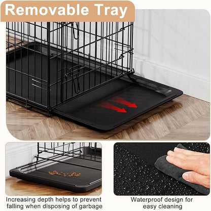 FDW Large Dog Crate 42inch Dog Cage Foldable Metal Kennel - Image 4