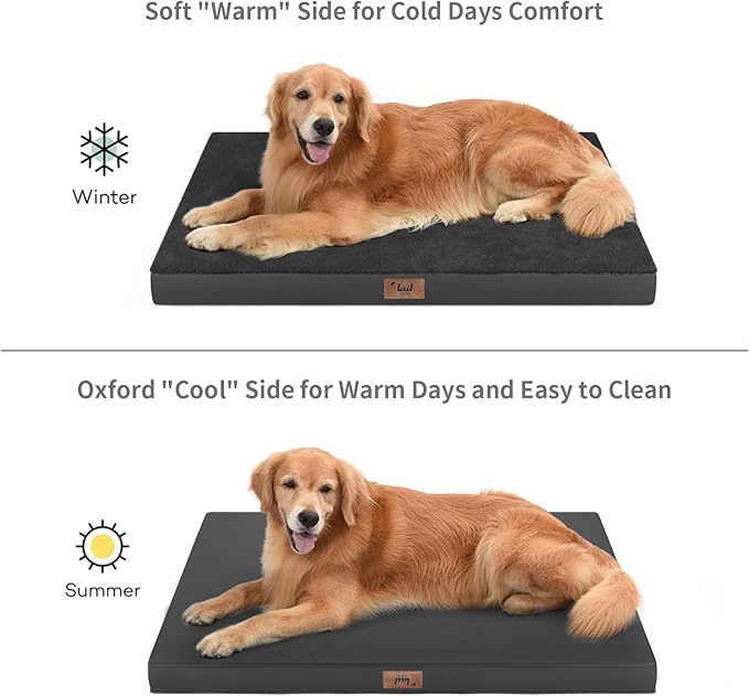 Orthopedic Dog Crate Bed for Extra Large Dogs, XXL Waterproof Comfort Pet Bed - Image 4