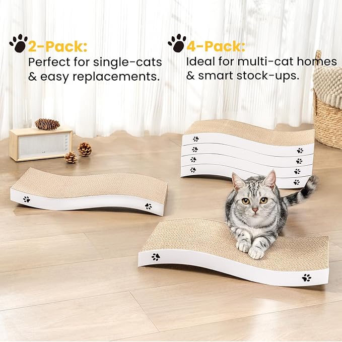 Cat Scratcher, Durable Scratch Pad, Corrugated Cardboard Scratching Board - Image 6