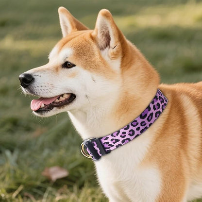 QQPETS Adjustable Soft Dog Collar: Print Flower Pink Multicolor Cute Patterns - Image 9