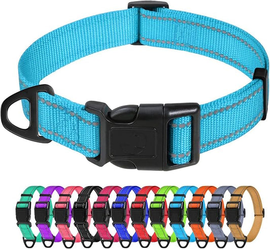 TagME Small Dog Collar, Adjustable Reflective Nylon Pet Collar by TagME