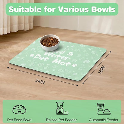 Pet Feeding Mat, Dog Cat Mat for Food and Water, Dog Bowl Waterproof Placemat - Image 7