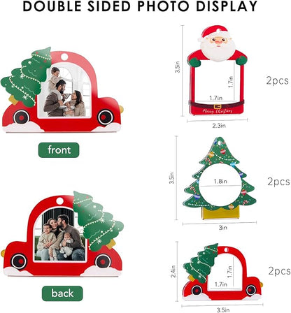 UNIQOOO Santa Claus Christmas Acrylic Picture Frame Ornaments - Image 3
