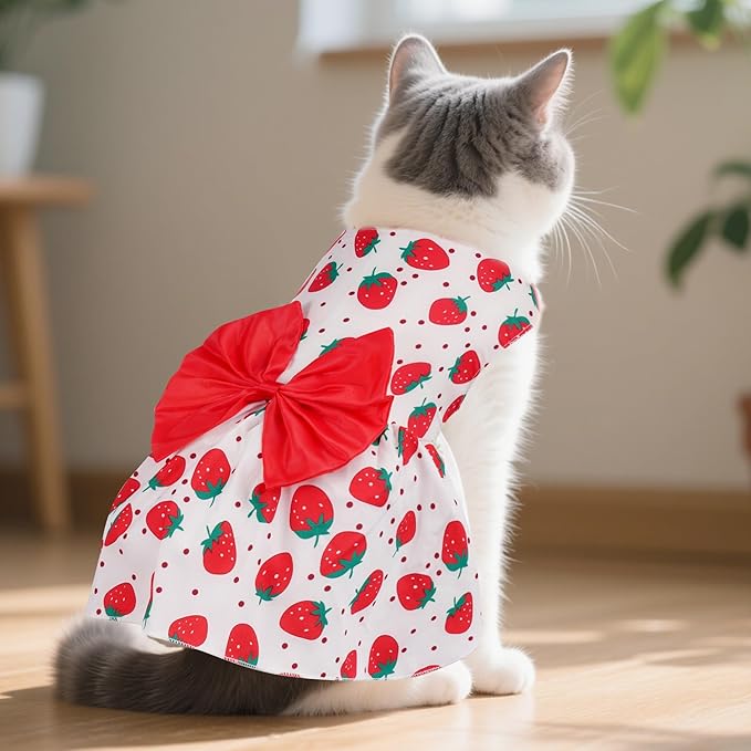 choyaxo Floral Dog Dress Cute Dog Skirt Pet Dress Summer Pet Clothes - Image 4