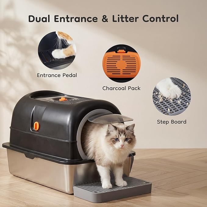OLIXIS Stainless Steel Litter Box - Image 3