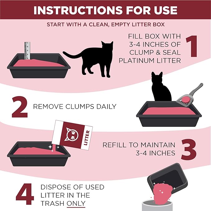 ARM & HAMMER Clump & Seal Platinum Cat Litter, Powerful Odor Eliminators - Image 5