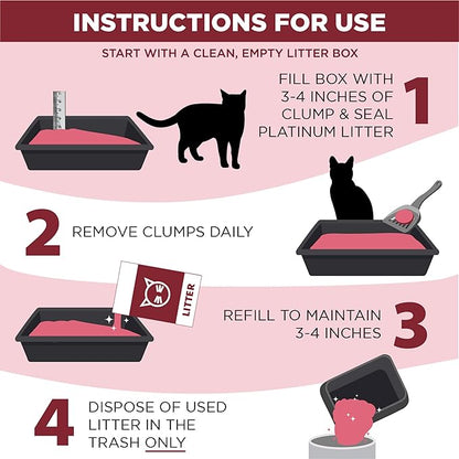 ARM & HAMMER Clump & Seal Platinum Cat Litter, Powerful Odor Eliminators - Image 5