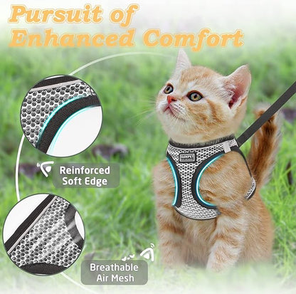 Cat Harness and Leash for Walking Escape Proof, Adjustable Kitten Vest Harness - Image 2