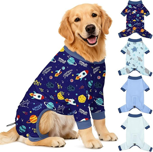 Bienbee Dog Pajamas, 4 Pack Dog Recovery Suit Shedding Suit Cute Soft Puppy by Bienbee