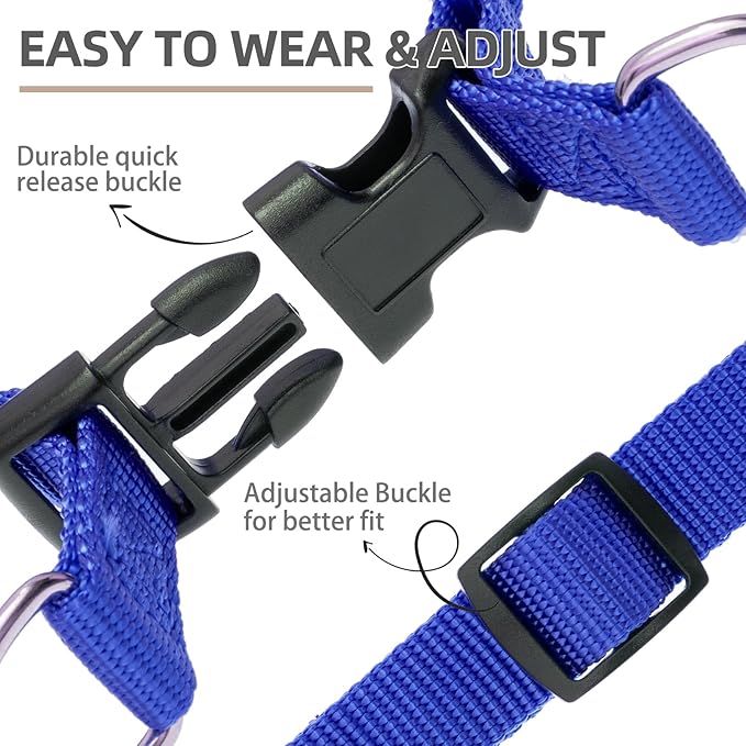 PUPTECK No Pull Dog Harness Soft Adjustable Basic Nylon Step in Puppy Vest - Image 4