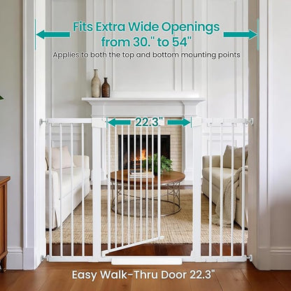 Cumbor 36" Extra Tall Baby Gate, 30-54" Wide Dog Gates - Image 2