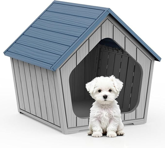 Dog House Indoor Outdoor Cat House Animal Shelter Water Resistant Easy Assembly by GYMHILL