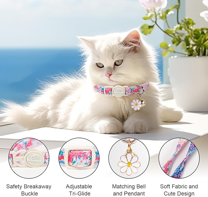 2 Pack Floral Cat Collars - Image 3
