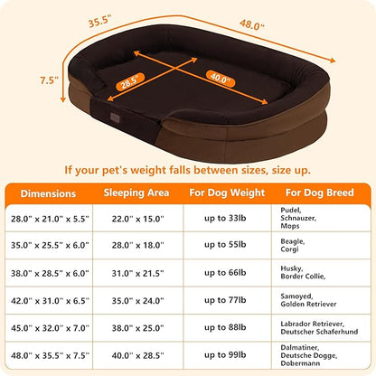 Dwanton Orthopedic Dog Bed for Extra Extra Large Dogs - Image 4