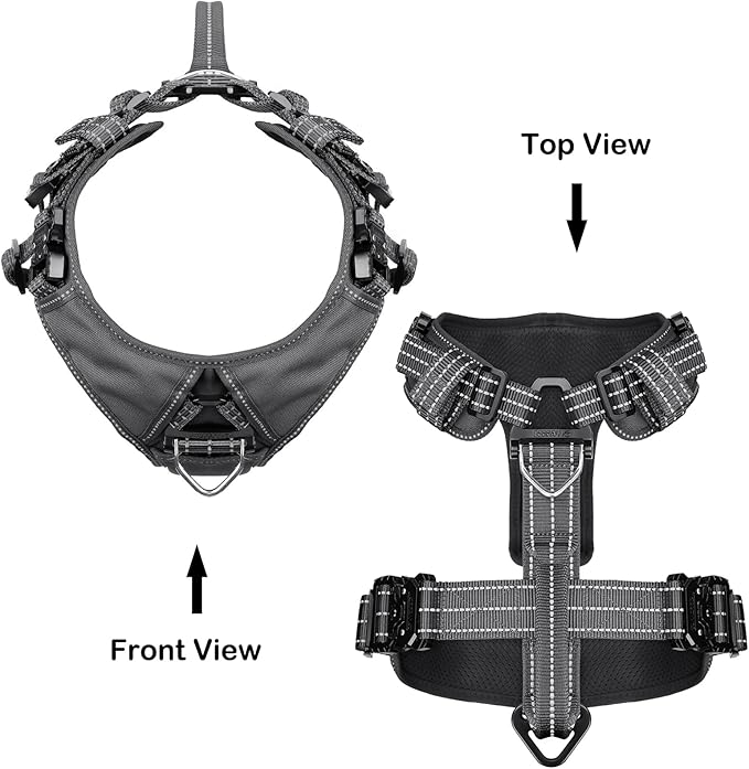 ICEFANG Dog Strap Harness with 4 x Metal Buckles, - Image 5