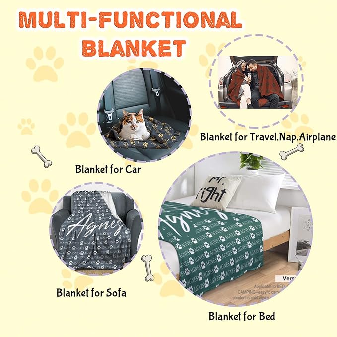 M YESCUSTOM Personalized Dog Blanket - Image 6