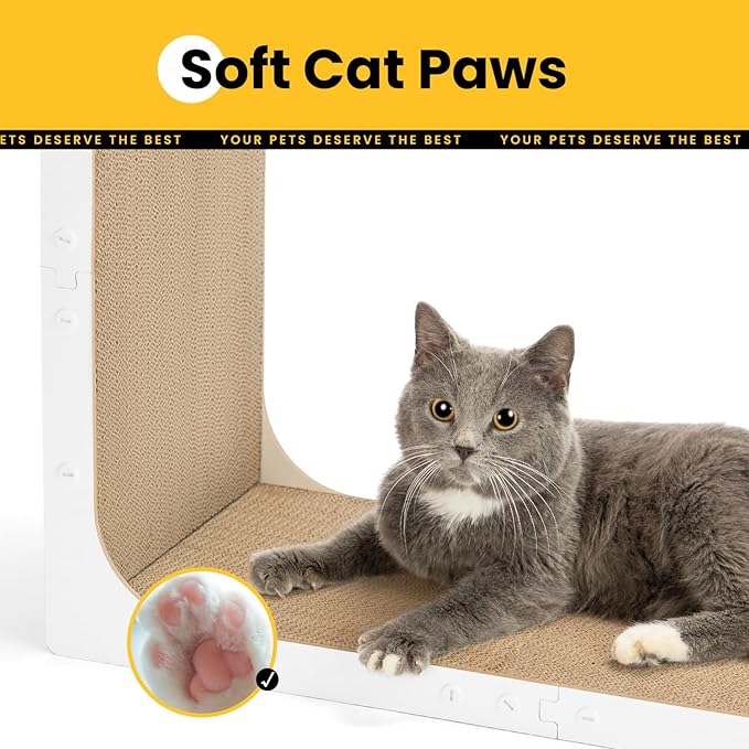 Conlun Cardboard Cat Scratcher, Vertical Wall-Leaning Scratching Board to - Image 4