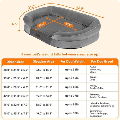 Dwanton Orthopedic Dog Bed for Large Dogs - Image 4