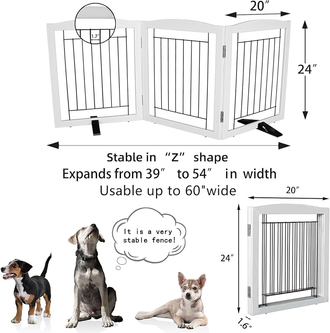 ZJSF Freestanding Dog Fence Indoor, Foldable Dog Gate - Image 7