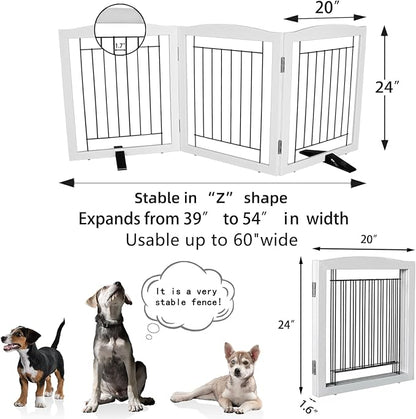 ZJSF Freestanding Dog Fence Indoor, Foldable Dog Gate - Image 7