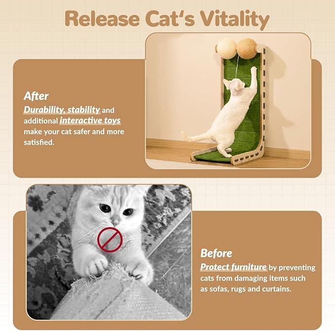 Cat Scratcher Felt Cat Scratch Pad - Image 5