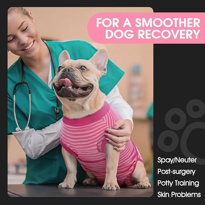 FUAMEY Recovery Suit for Dogs After Surgery, Soft Breathable Dog Bodysuit - Image 3
