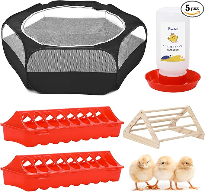 Pawaboo Chick Brooder Box for Chick Starter Kit, Brooder Pen/Chicken Supplies by Pawaboo