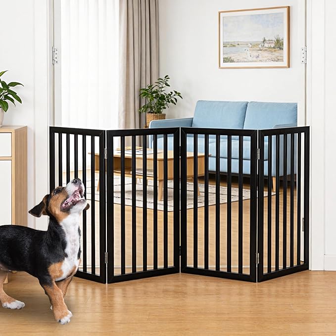 Dog Gate Indoor, Freestanding Dog Fence by SFJC