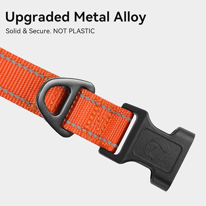 Joytale Reflective Dog Collar, Soft Neoprene Padded, Metal D-Ring, Nylon Pet - Image 3