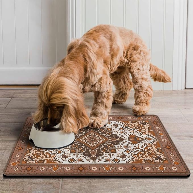 Pet Feeding Mat for Floors Waterproof Dog Mat for Food and Water Absorbent - Image 7