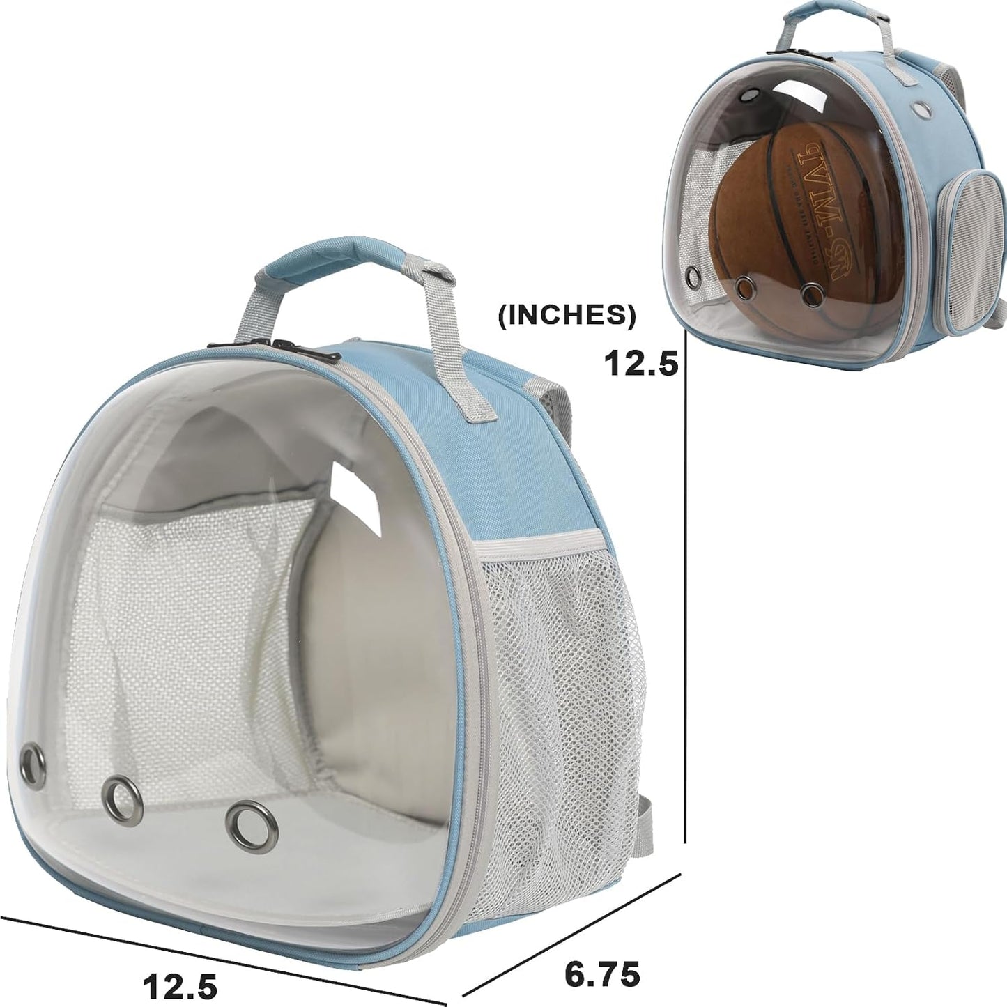 Bearded Dragon Travel Backpack with Harness and Leash Set,Lizard Backpack Travel Carrier,Space Capsule Clear Bubble Window Astronaut Reptile Carrier Backpack for Kids, Airline Approved