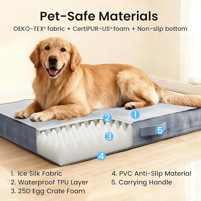 OhGeni Orthopedic Cooling Dog Bed - Image 5