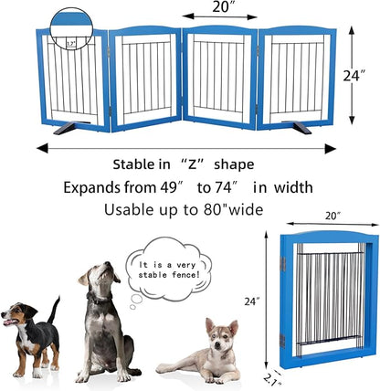 ZJSF Freestanding Dog Fence Indoor, Foldable Dog Gate - Image 7