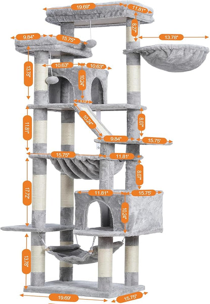 Heybly Cat Tree, 71-Inch-Tall Tower - Image 3