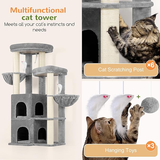 Globlazer Cat Tree Tower for Indoor Cats, Sturdy Adult Cat Tree House for Large - Image 5