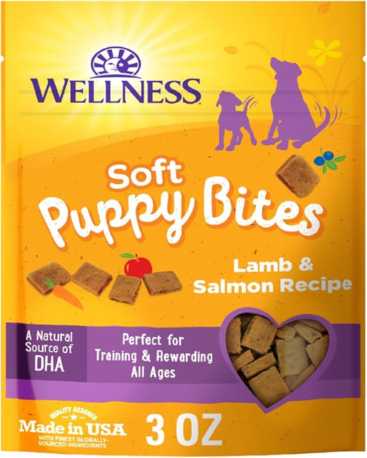 Wellness Soft Puppy Bites Dog Training Treats, Grain Free, Lamb and Salmon by WellnessNaturalPetFood