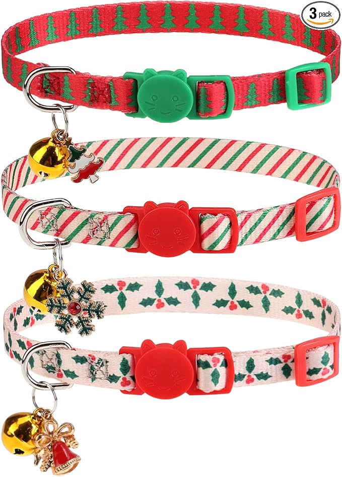 Christmas Breakaway Cat Collars by VKPETFR