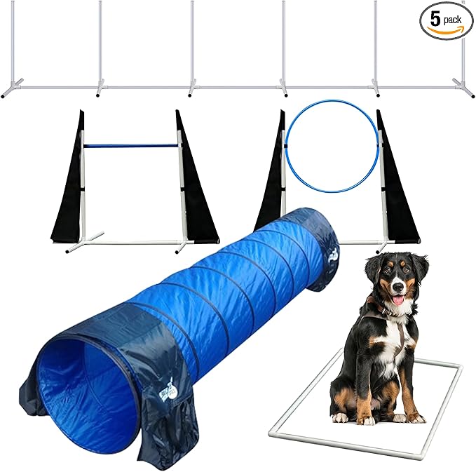 Houseables Dog Agility Course Backyard Set, Dog Agility Equipment, Obstacle by Houseables