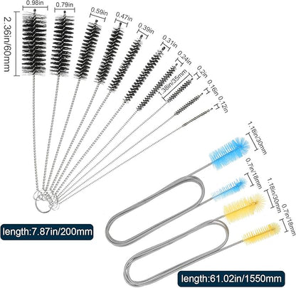 12 Pieces Aquarium Filter Brush Set Flexible Double Ended Hose Pipe Cleaning - Image 4