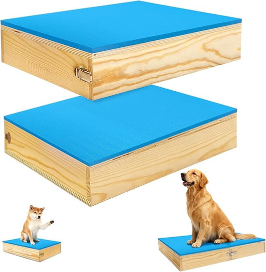 2 PCS Connectable Wooden Dog Training Platform Non-Skid Dog Place Boards by Unknown