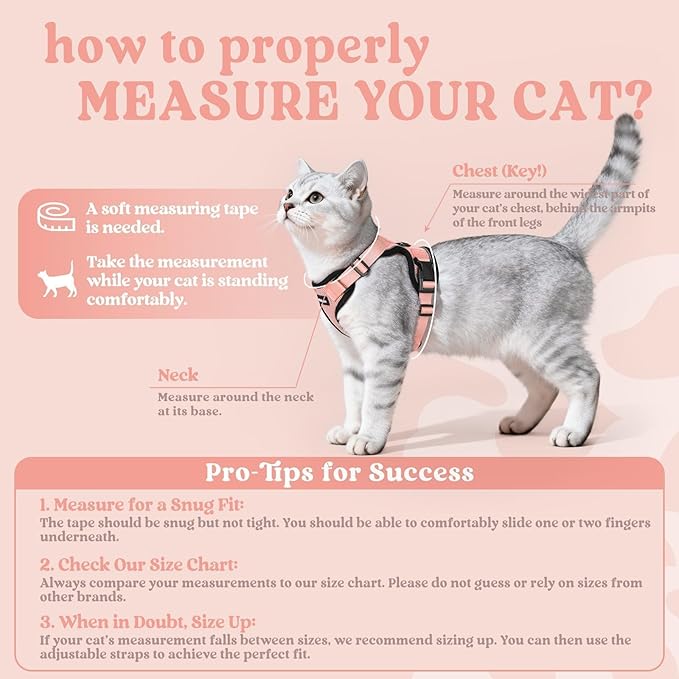rabbitgoo Cat Harness and Leash Set, Escape Proof Vest Harness - Image 2