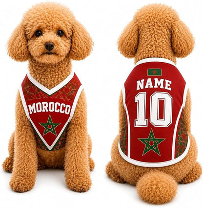 V-DECORPARKS Personalized Pet Soccer Jersey Custom Name Number Dog Cat Football by V-Decorparks