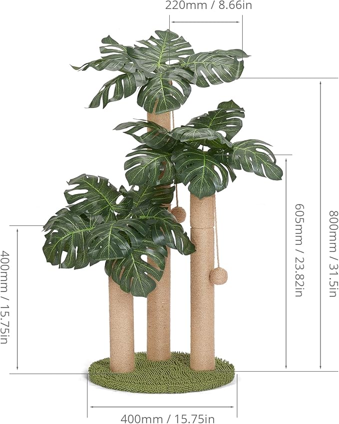 LEMONDA 31.5Inch Cat Scratching Post, Cat Scratcher Tree - Image 3