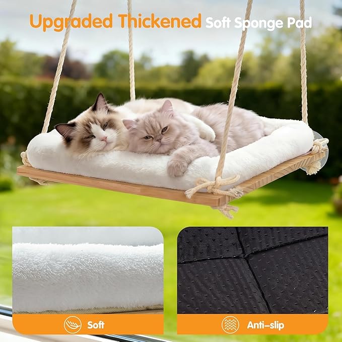 Large Cat Window Perch, Window Hammock Bed - Image 6
