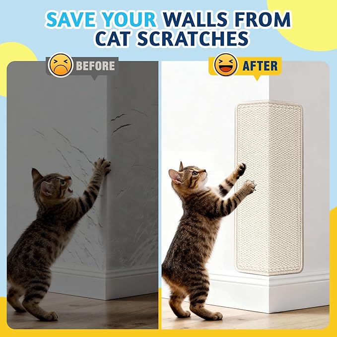 ENONCI Wall Corner Cat Scratcher | Cat Scratcher Wall Mounted - Image 3