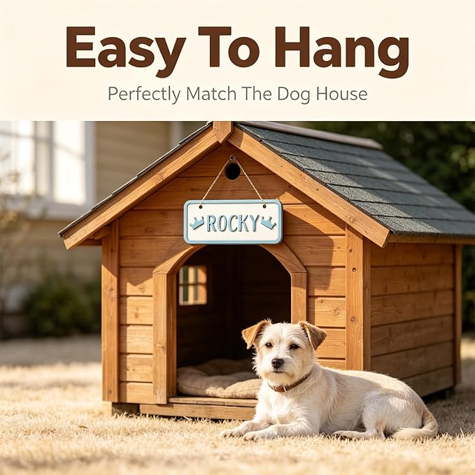 Personalized Dog Room Decor Custom Dog Crate Accessories Name Plate Doghouse - Image 5