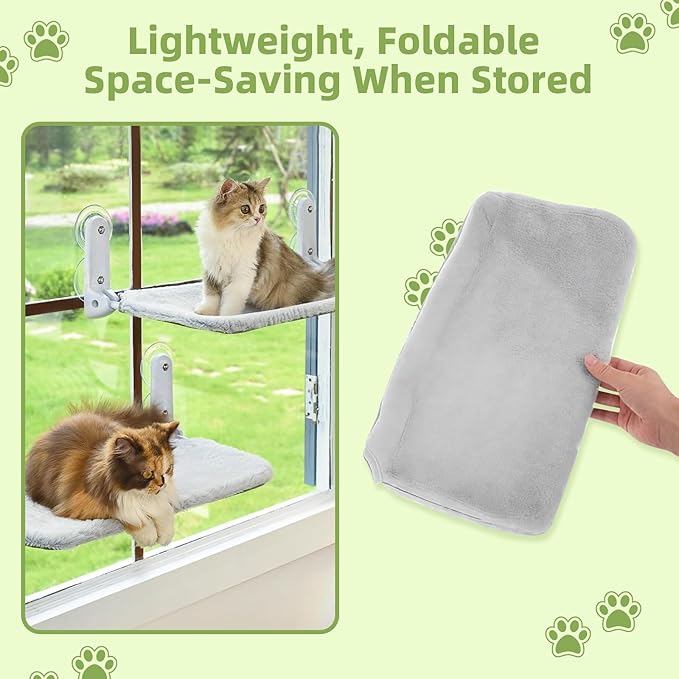 2PCS Replacement Cover for Cat Window Perch, L Size Cordless Cat Window Hammock - Image 5