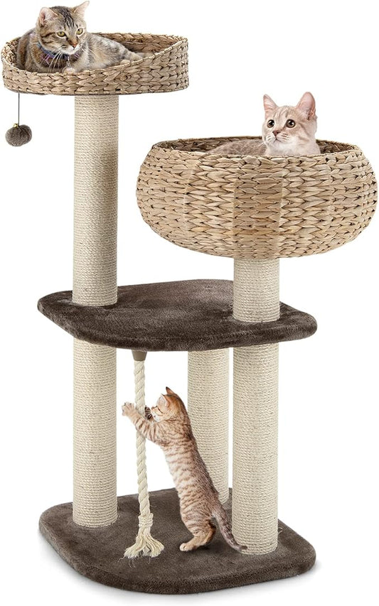 Tangkula Modern Cat Tree for Indoor Cats, Small/Tall Cat Tower by TANGKULA