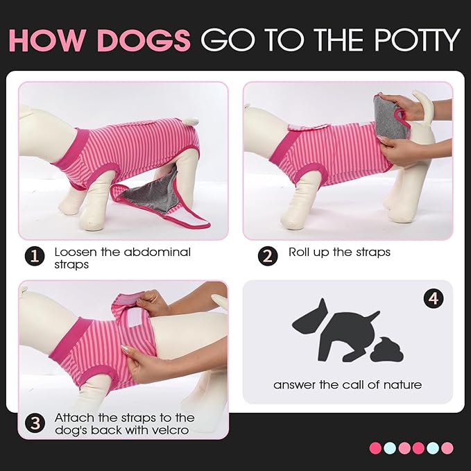 FUAMEY Recovery Suit for Dogs After Surgery, Soft Breathable Dog Bodysuit - Image 5