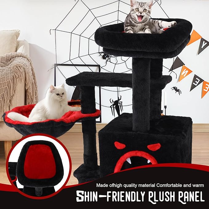 Gothic Cat Tree for Indoor Cats Large Adult, 40.5" Goth Cat Trees Tower - Image 7